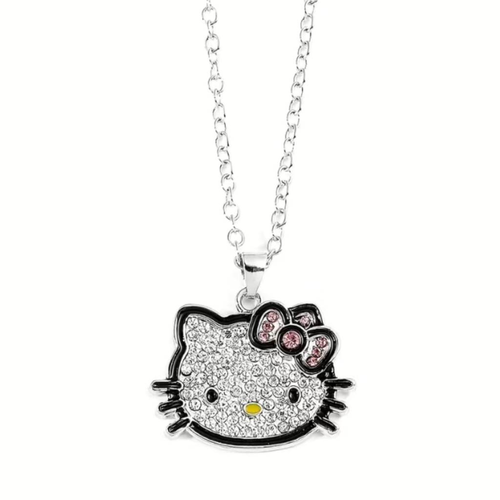 Hello Kitty Rhinestone Pendant Necklace
